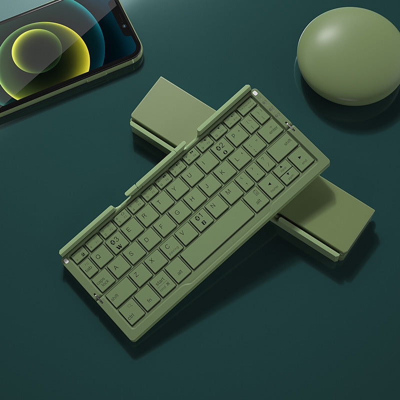Mini Folding Bluetooth Keyboard Wireless Keypad For Phone Tablet