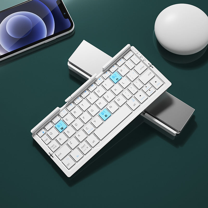 Mini Folding Bluetooth Keyboard Wireless Keypad For Phone Tablet