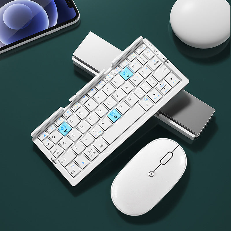 Mini Folding Bluetooth Keyboard Wireless Keypad For Phone Tablet