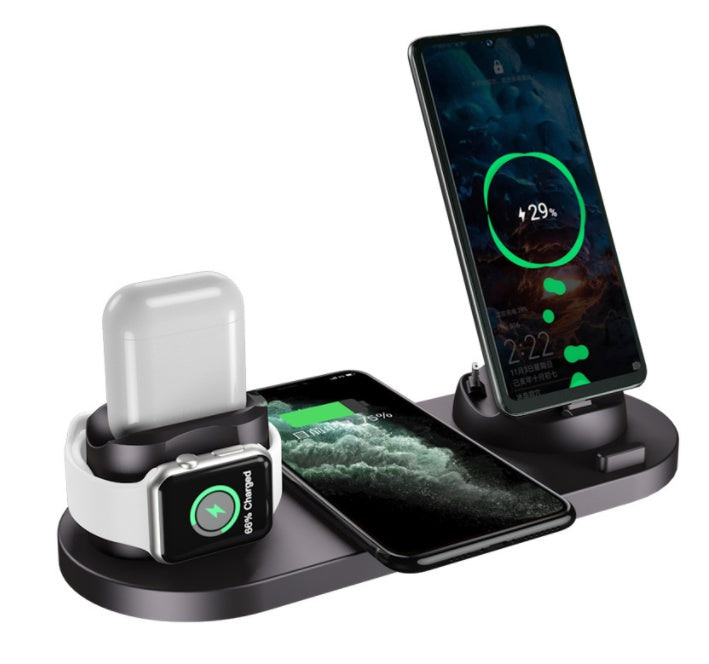 3-in-1 Magnetic Wireless Charging Station – Fast Charger for iPhone, Apple Watch & AirPods | Foldable Smart Desk Charger with Night Light | Portable Charging Dock 2025
