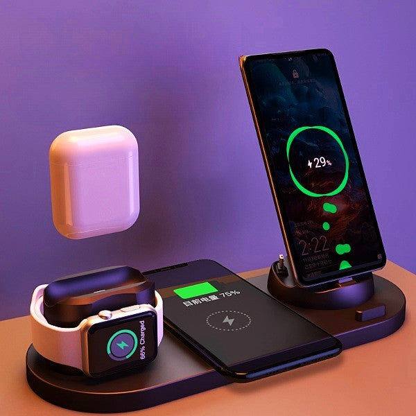 3-in-1 Magnetic Wireless Charging Station – Fast Charger for iPhone, Apple Watch & AirPods | Foldable Smart Desk Charger with Night Light | Portable Charging Dock 2025