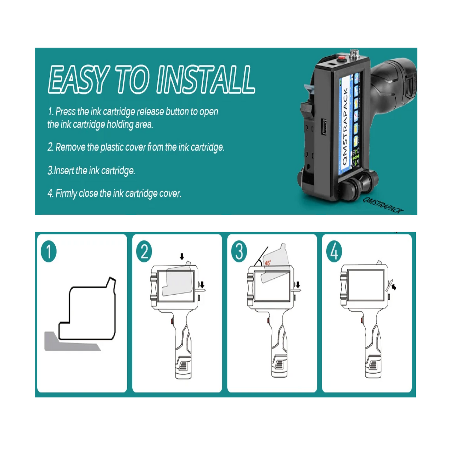 Versatile Handheld Inkjet Printer for Multi-Surface Printing